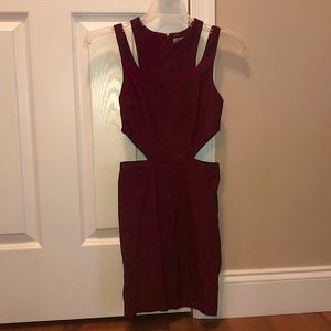 Tobi Cut out Mini Dress Red XS